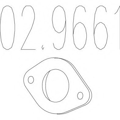 MTS 02.9661 Gasket, exhaust pipe